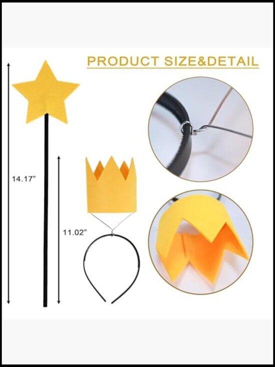 Fairy Wand and Crown Headband Set – Halloween Costume Accessories, Group main image 7